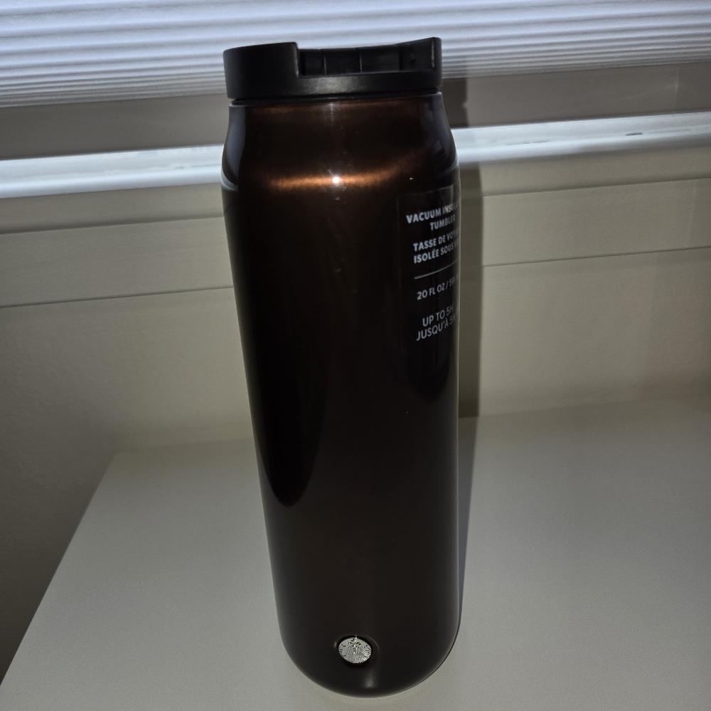 Brown Stainless Steel Vacuum Insulated Tumbler Starbucks 20oz.
